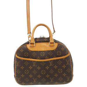 Louis Vuitton Monogram Leather Brown Trouville Shoulder Bag Brown
